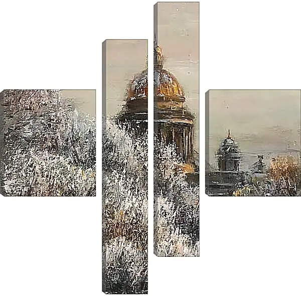Модульная картина - Исаакиевский собор зимой