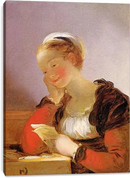 Постер на подрамнике - The Letter. Жан Оноре Фрагонар
