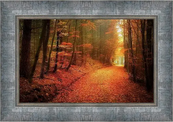 Картина в раме - Осень
