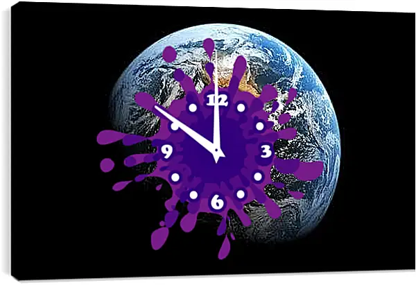 Часы картина - Космос