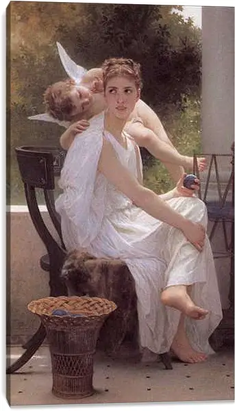 Постер на подрамнике - Le Travail Interrompu. Прерванная работа. Адольф Вильям Бугро