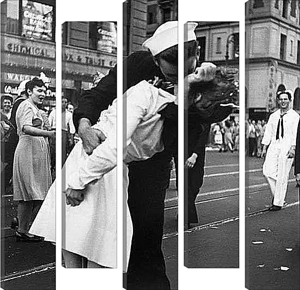 Модульная картина - Поцелуй на Таймсквер