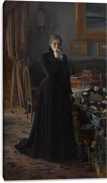 Постер на подрамнике - Неутешное горе. Иван Николаевич Крамской