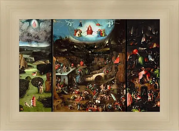 Картина в раме - Страшный суд. Иероним Босх