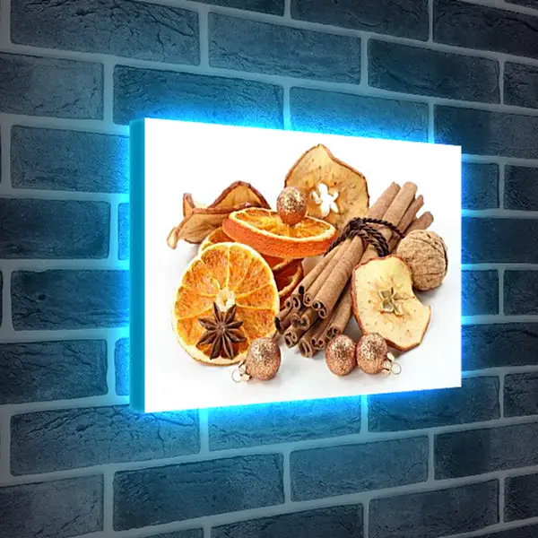 Лайтбокс световая панель - Специи для глинтвейна. Аромат праздника.