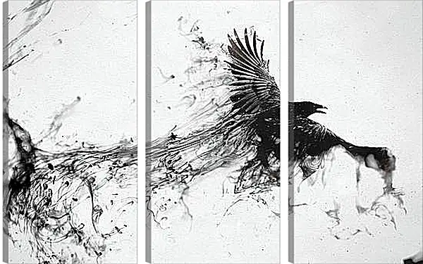 Модульная картина - Чёрный ворон