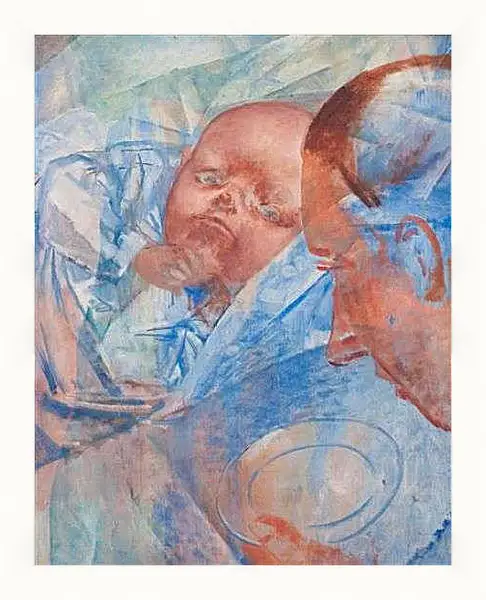 Картина в раме - Mother and child. Петров-Водкин