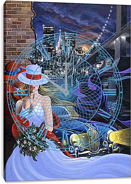 Часы картина - Нью-Йорк