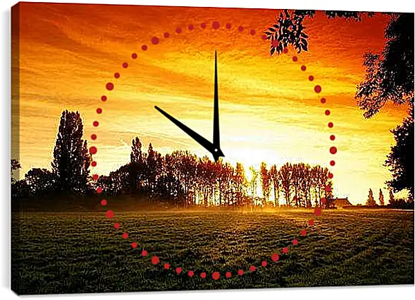 Часы картина - Закат