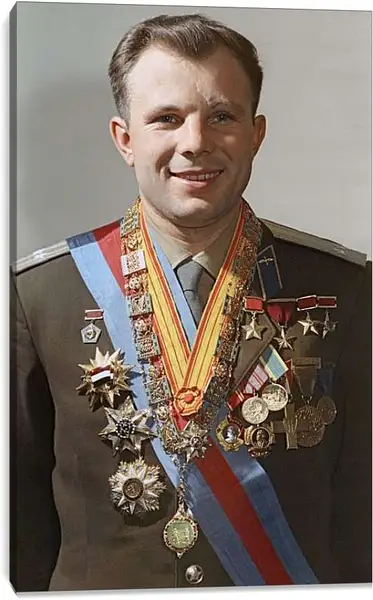 Постер на подрамнике - Юрий Алексеевич Гагарин