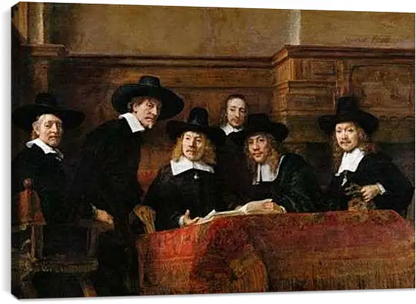 Постер на подрамнике - Синдики. Рембрандт