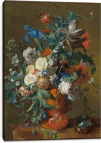 Постер на подрамнике - Цветы в вазе. Ян ван Хёйсум