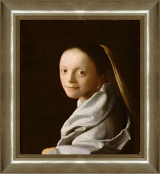 Картина в раме - Study of a young woman. Ян (Йоханнес) Вермеер