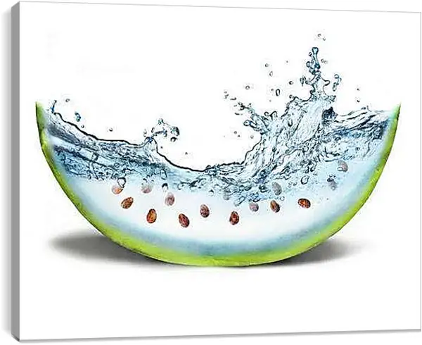Постер на подрамнике - Водный арбуз. Арбузная свежесть.