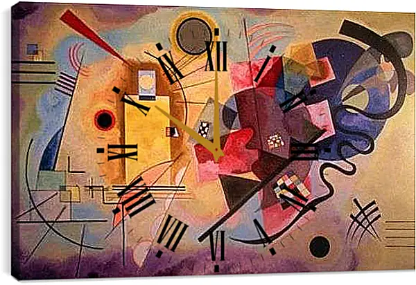 Часы картина - Yellow. Кандинский Василий