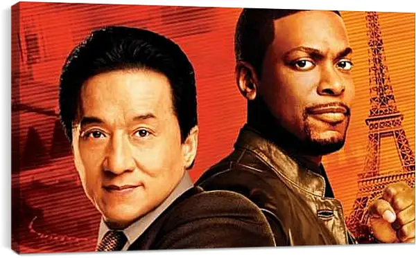 Постер на подрамнике - Джеки Чан и Крис Такер. Час пик