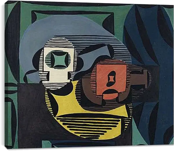 Постер на подрамнике - Мандолина на столе. Пабло Пикассо