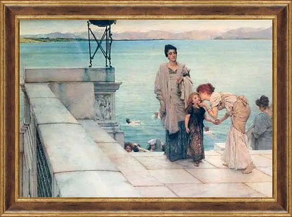 Картина в раме - A Kiss. Лоуренс Альма-Тадема