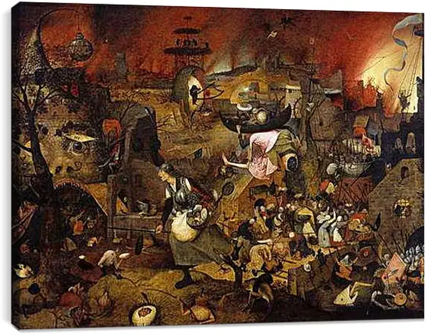 Постер на подрамнике - Безумная Грета. Брейгель Питер Старший