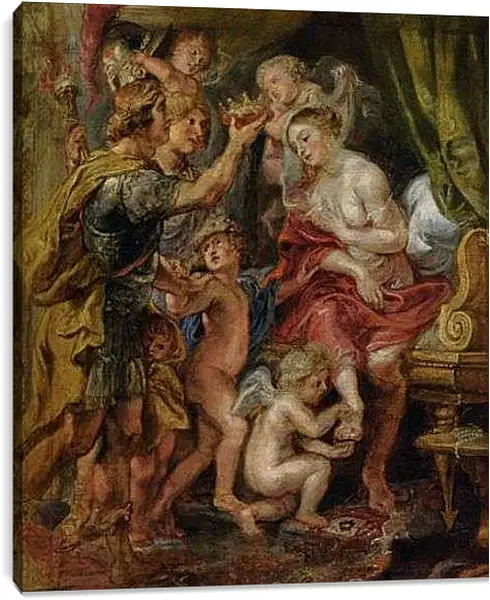 Постер на подрамнике - Alexander and Roxana. Питер Пауль Рубенс