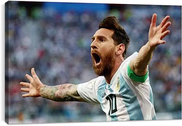 Постер на подрамнике - Гол Лионеля Месси
