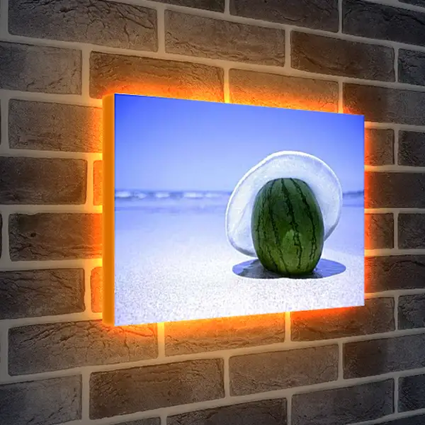 Лайтбокс световая панель - Арбуз в теньке. Арбузный Отпуск.
