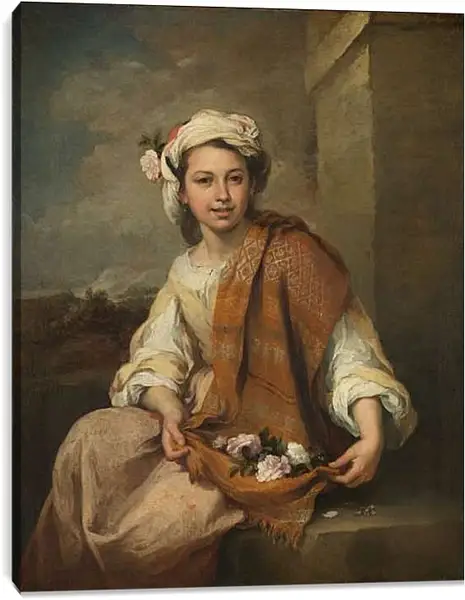 Постер на подрамнике - Цветочница. Бартоломе Эстебан Мурильо