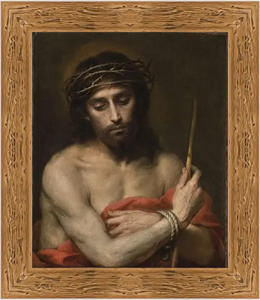 Картина в раме - Христос, Муж скорбей. Бартоломе Эстебан Мурильо