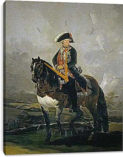 Часы картина - Carlos IV on Horseback. Франсиско Гойя