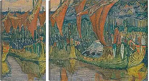 Модульная картина - Красные паруса. Рерих Николай