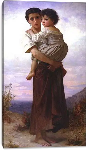 Постер на подрамнике - Jeunes Bohemiennes - Молодые цыганки. Адольф Вильям Бугро