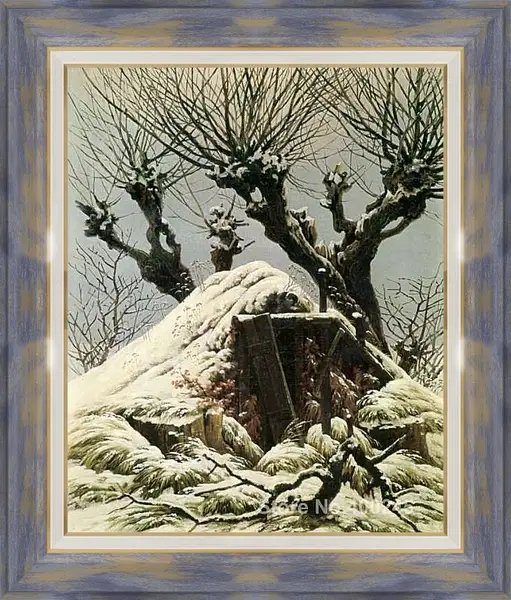 Картина в раме - Снежная хижина. Каспар Давид Фридрих