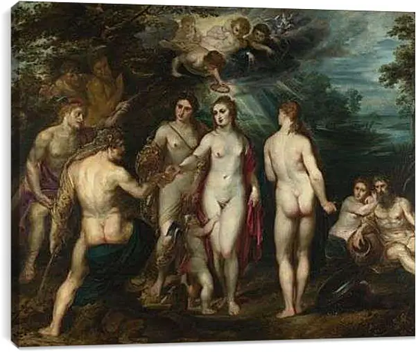 Постер на подрамнике - The Judgement of Paris (1). Питер Пауль Рубенс