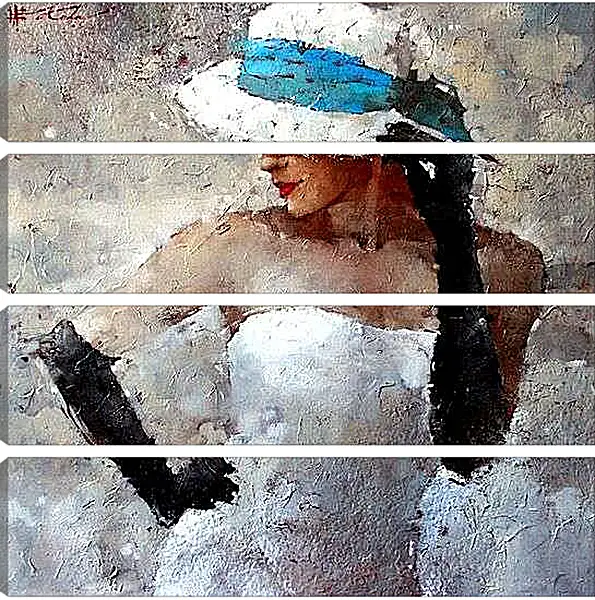 Модульная картина - Чёрные перчатки