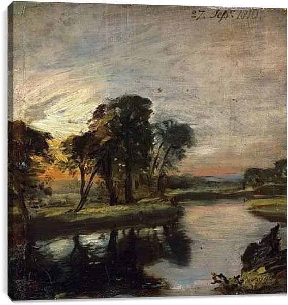 Постер на подрамнике - A View on the Stour. Джон Констебл