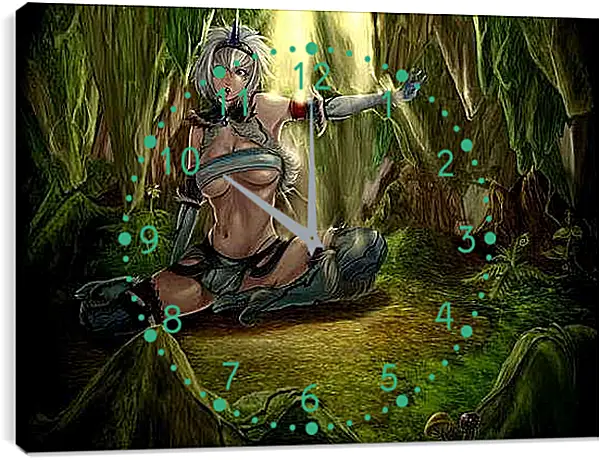 Часы картина - Амазонка