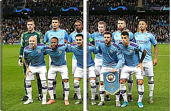 Модульная картина - Фото перед матчем. Манчестер Сити. Manchester City