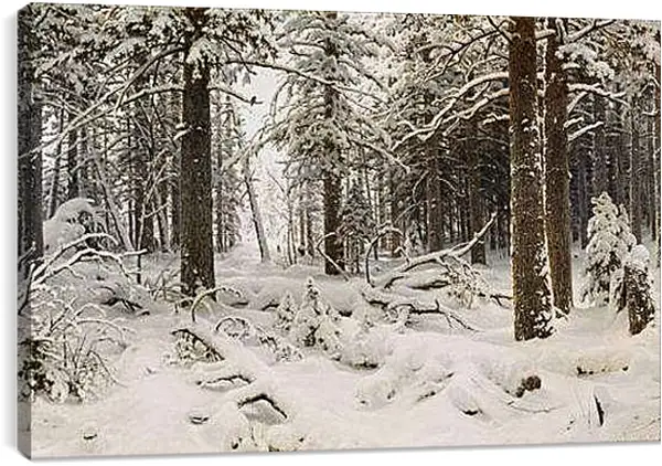 Постер на подрамнике - Зима. Иван Шишкин