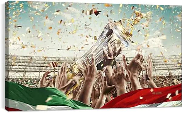 Постер на подрамнике - Чемпионство в РПЛ. Локомотив Москва. Lokomotiv Moscow