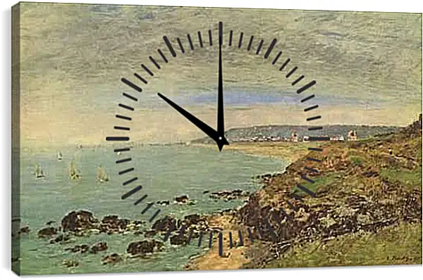 Часы картина - Atlantikkuste bei Benerville. Эжен Буден