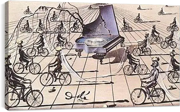 Постер на подрамнике - Study for a Ballet. Сальвадор Дали