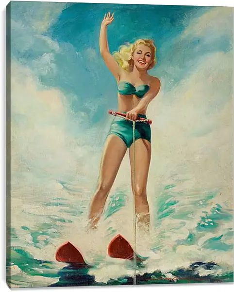 Постер на подрамнике - Катание на водных лыжах