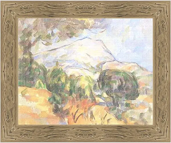 Картина в раме - La Montagne Sainte-Victoire (2). Поль Сезанн