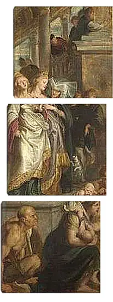 Модульная картина - Three Female Witnesses. Питер Пауль Рубенс