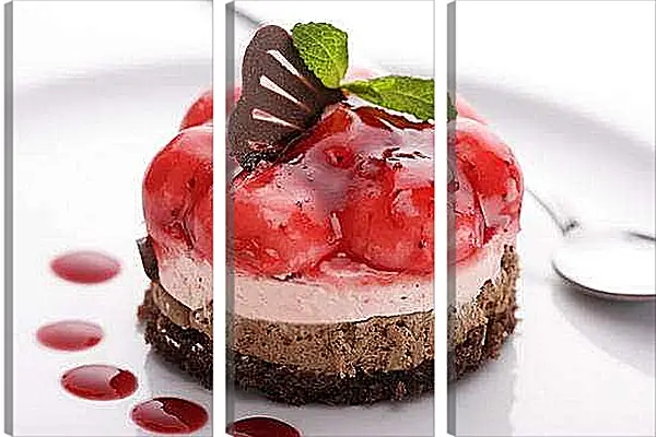 Модульная картина - Пирожное. Сладкое искушение.