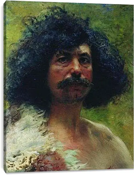 Постер на подрамнике - Этюд мужской головы. Маковский Константин