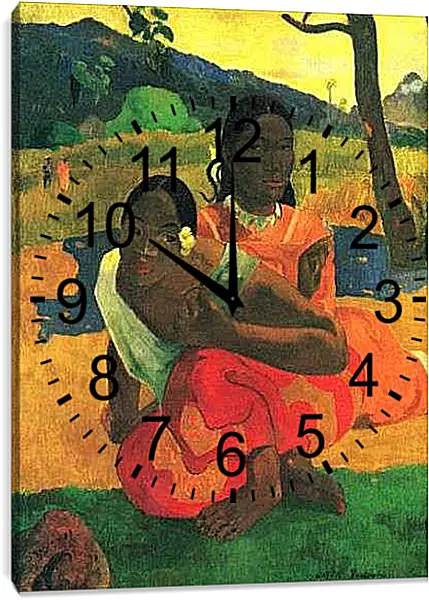 Часы картина - Когда ты выйдешь замуж? Quand te maries-tu. Поль Гоген