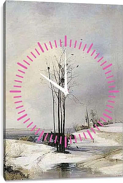 Часы картина - Оттепель. Саврасов Алексей