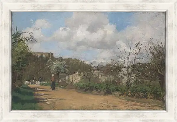 Картина в раме - View from Louveciennes. Камиль Писсарро