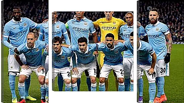 Модульная картина - Фото перед матчем. Манчестер Сити. Manchester City